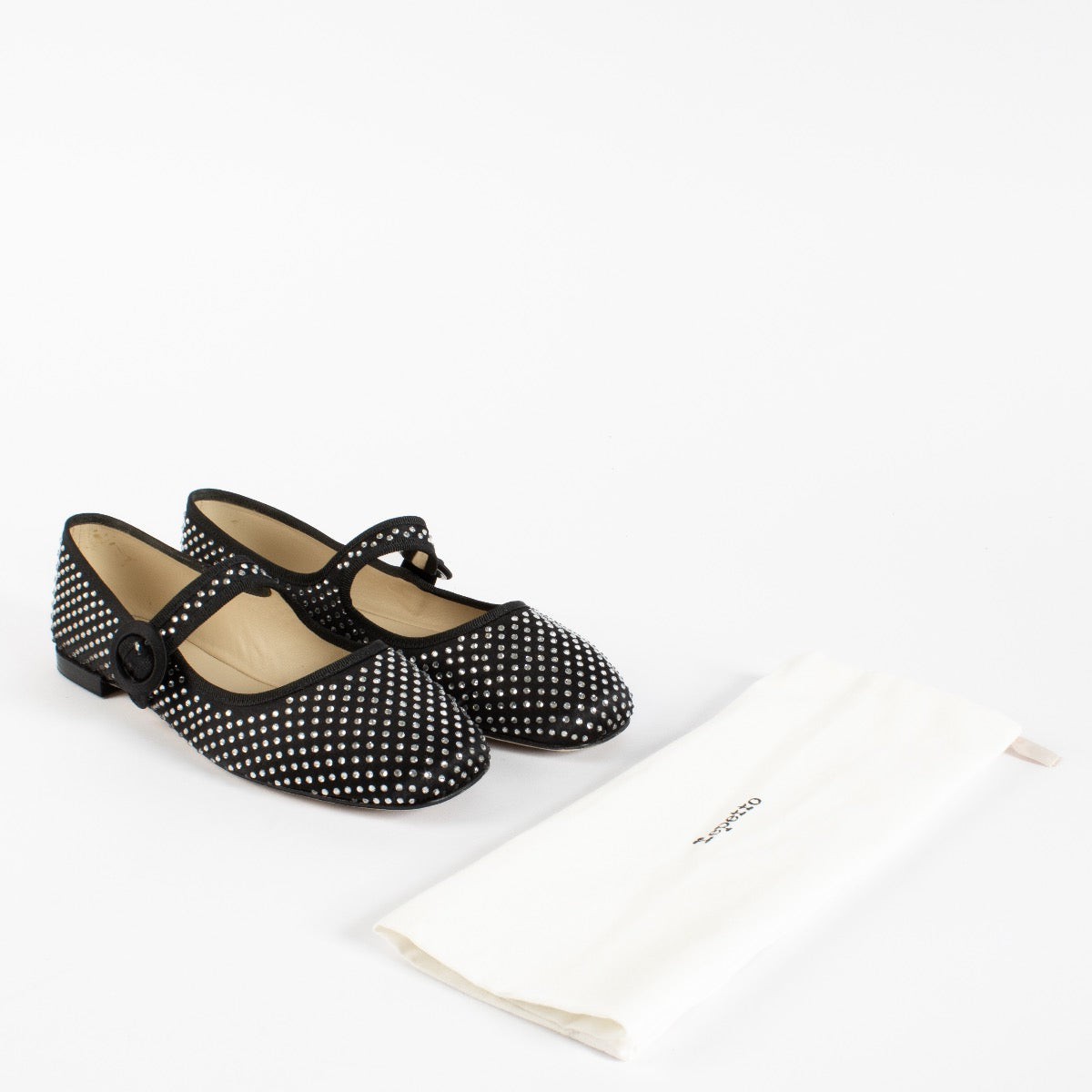 authentic preloved Repetto Black Cristal Ballerinas on Labellov.com