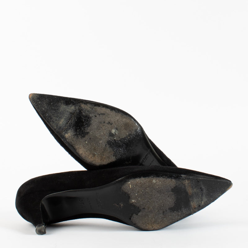 authentic preloved Saint Laurent Black Suede Pumps on Labellov.com