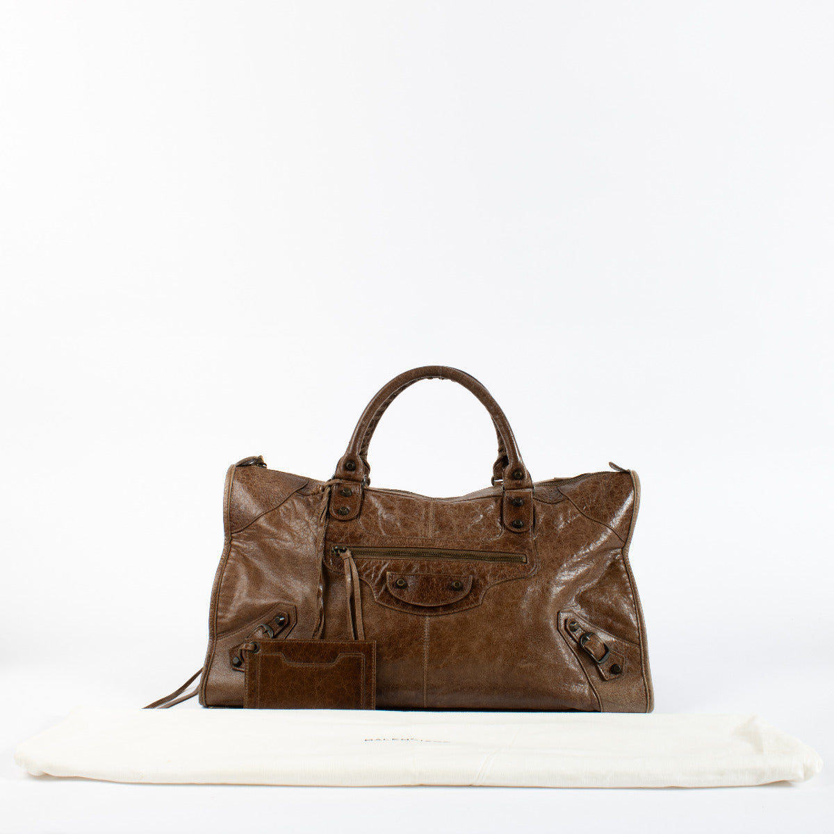 Balenciaga Bruine Leren Work Bag