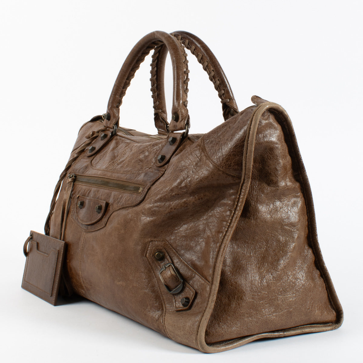 Balenciaga Bruine Leren Work Bag