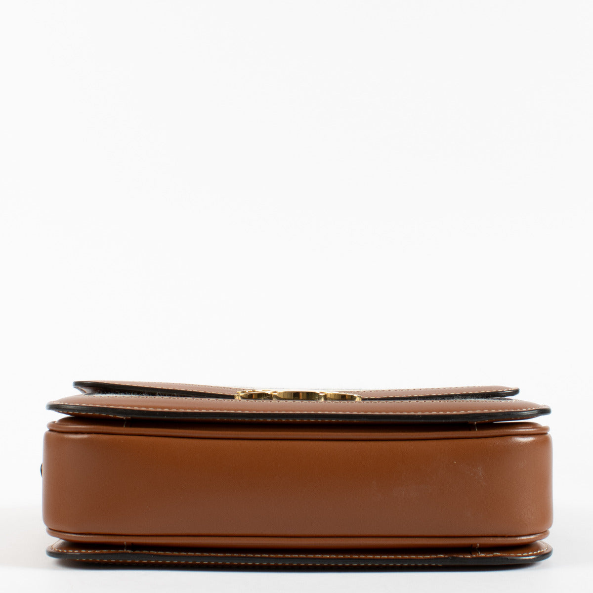Celine Camel Striped Classique Triomphe Crossbody Bag