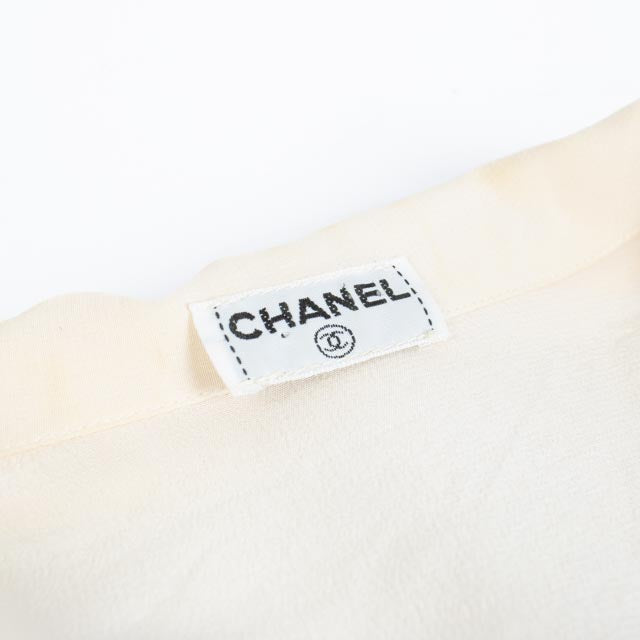 Chanel Crèmekleurig Zijden Overhemd