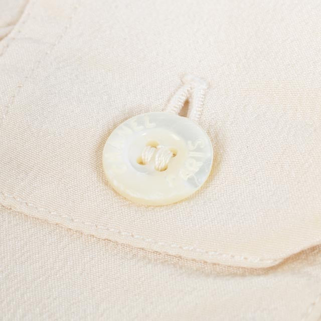 Chanel Crèmekleurig Zijden Overhemd