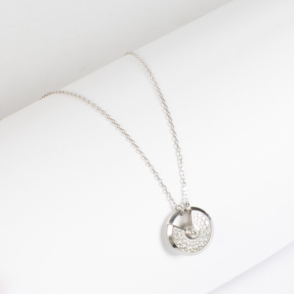 shop 100% authentic second hand Cartier White Gold Amulette With Diamonds Necklace on Labellov.com