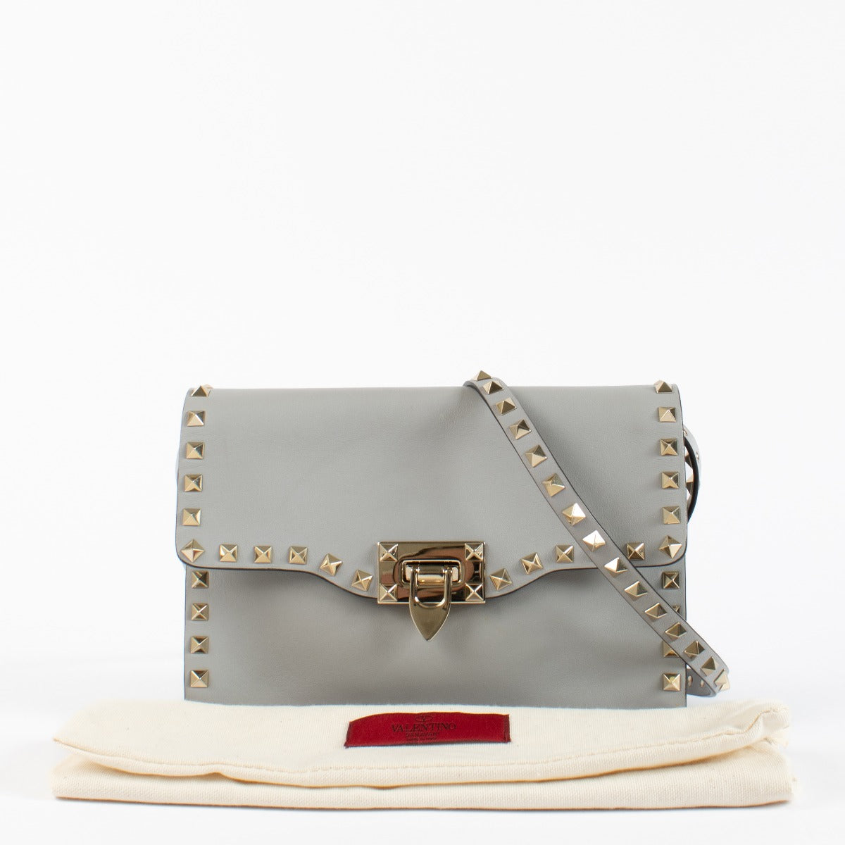 Authentic pre-loved Valentino Garavani Blue Rockstud Bag on Labellov.com