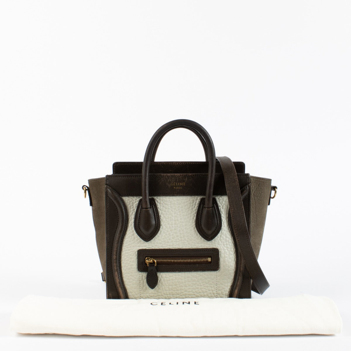 Authentic pre-loved Celine Multicolor Nano Luggage Bag on Labellov.com