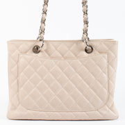 Authentic pre-loved Chanel Pale Pink Grand Shopping Tote Bag on Labellov.com