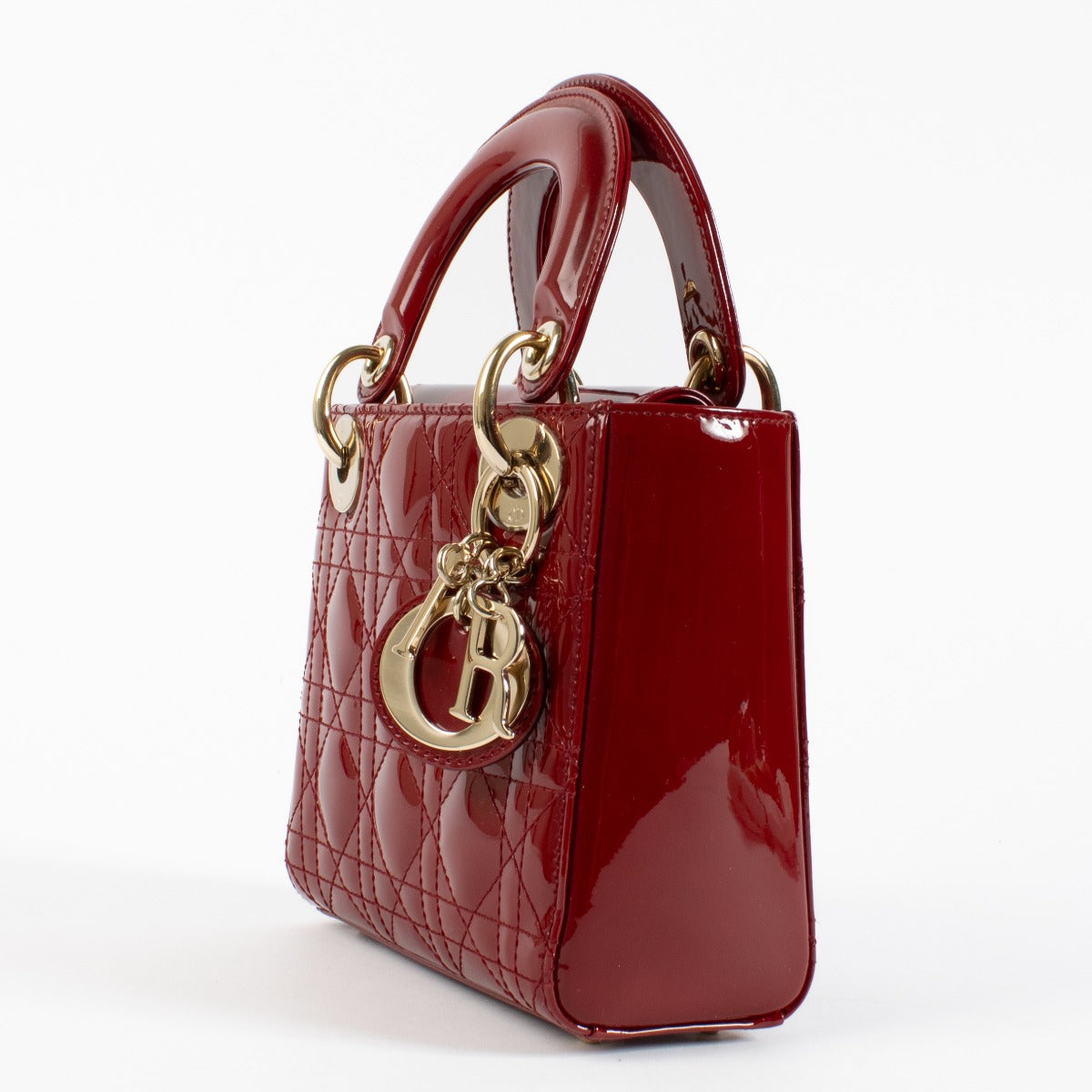authentic preloved Christian Dior Rouge Cerise Mini Lady Dior Bag on Labellov.com