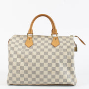 Authentic second hand Louis Vuitton Damier Azur Speedy 30 on labellov.com