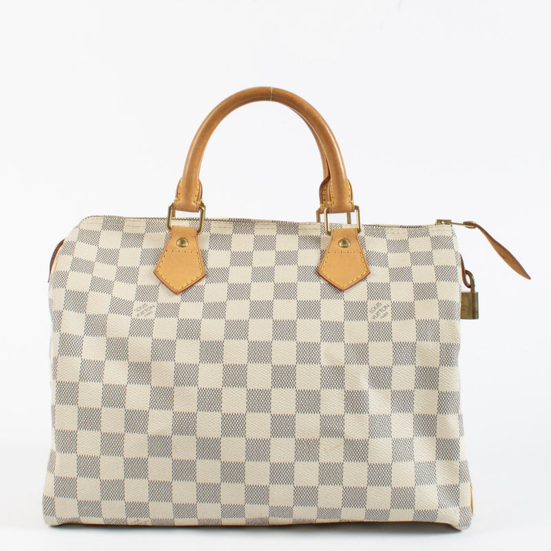 Authentic second hand Louis Vuitton Damier Azur Speedy 30 on labellov.com