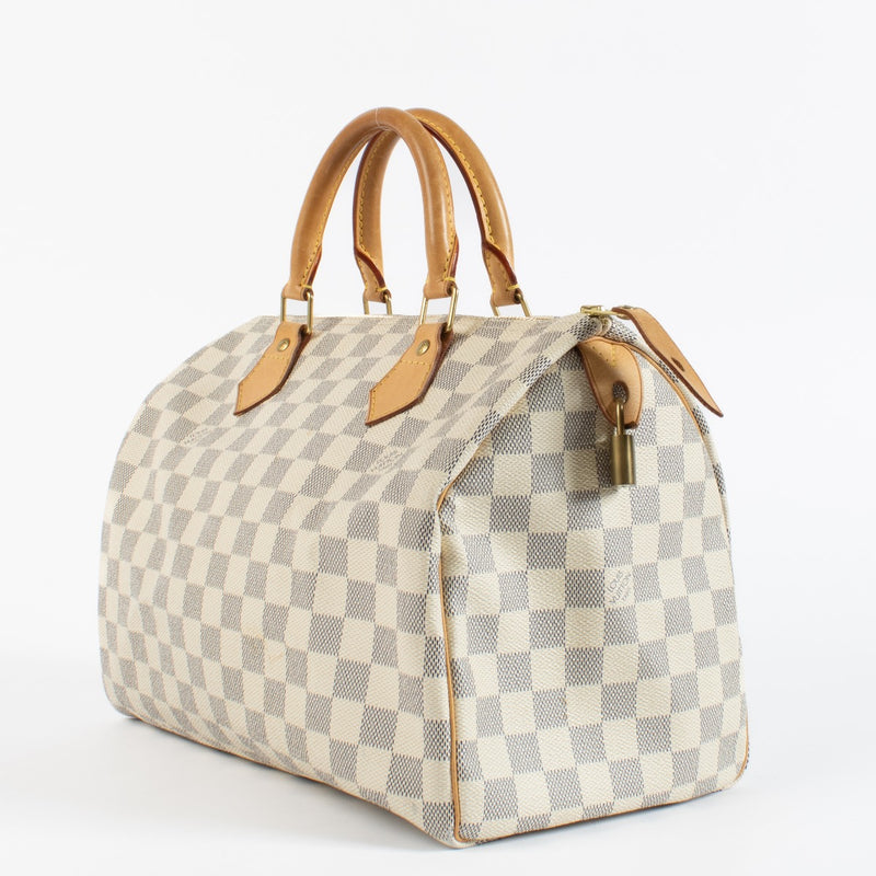 Authentic second hand Louis Vuitton Damier Azur Speedy 30 on labellov.com