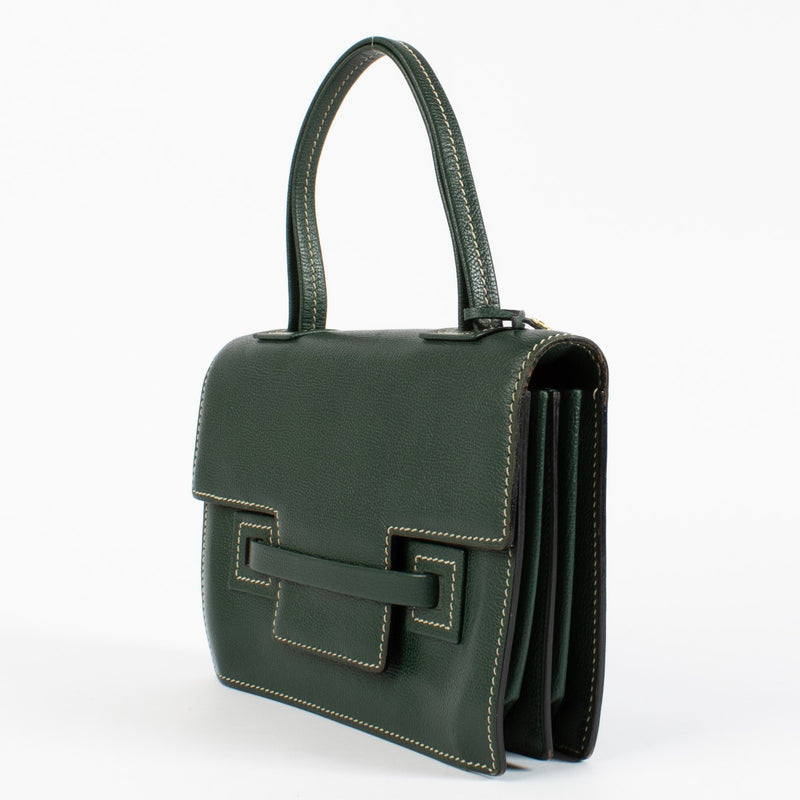 shop 100% authentic second hand Delvaux Green Leather Beau Fixe Bag on Labellov.com