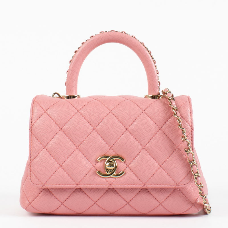 Chanel Pink Caviar Mini Coco Handle Bag