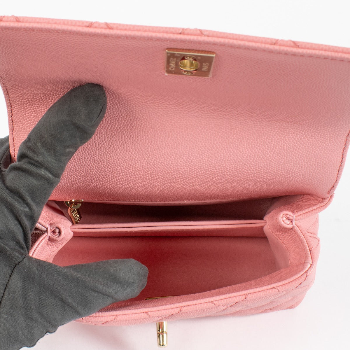 Chanel Pink Caviar Mini Coco Handle Bag