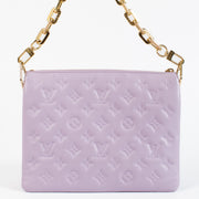 shop 100% authentic second hand Louis Vuitton Purple Monogram Embossed Lambskin Coussin PM on Labellov.com