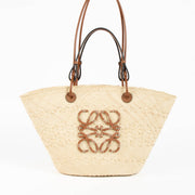 Authentic pre-loved Loewe Raffia Basket Shoulder Bag on Labellov.com