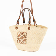 Authentic pre-loved Loewe Raffia Basket Shoulder Bag on Labellov.com