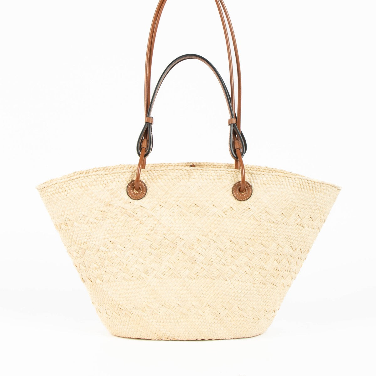 Authentic pre-loved Loewe Raffia Basket Shoulder Bag on Labellov.com