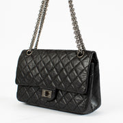 Chanel Black Aged Calfskin Medium 2.55 Bag
