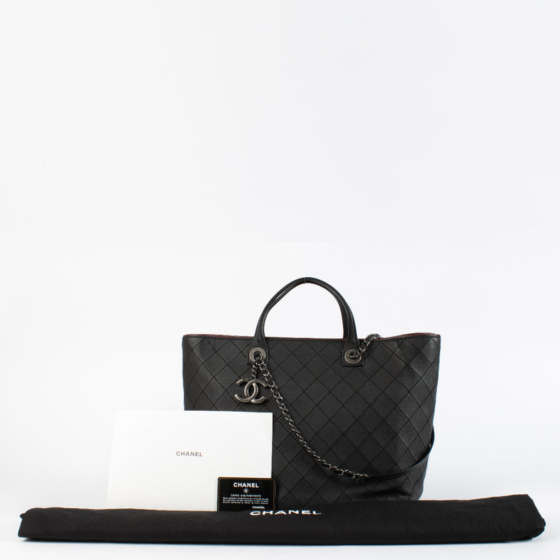 Chanel Black Large Calf Leather RHW Tote Bag