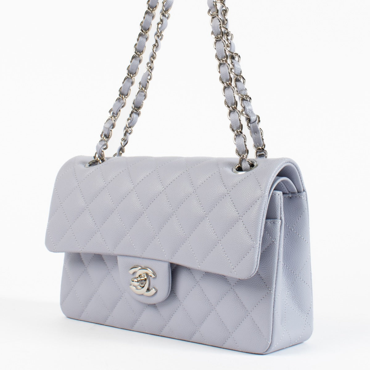 Chanel Lilac Caviar Small Classic Flap Bag