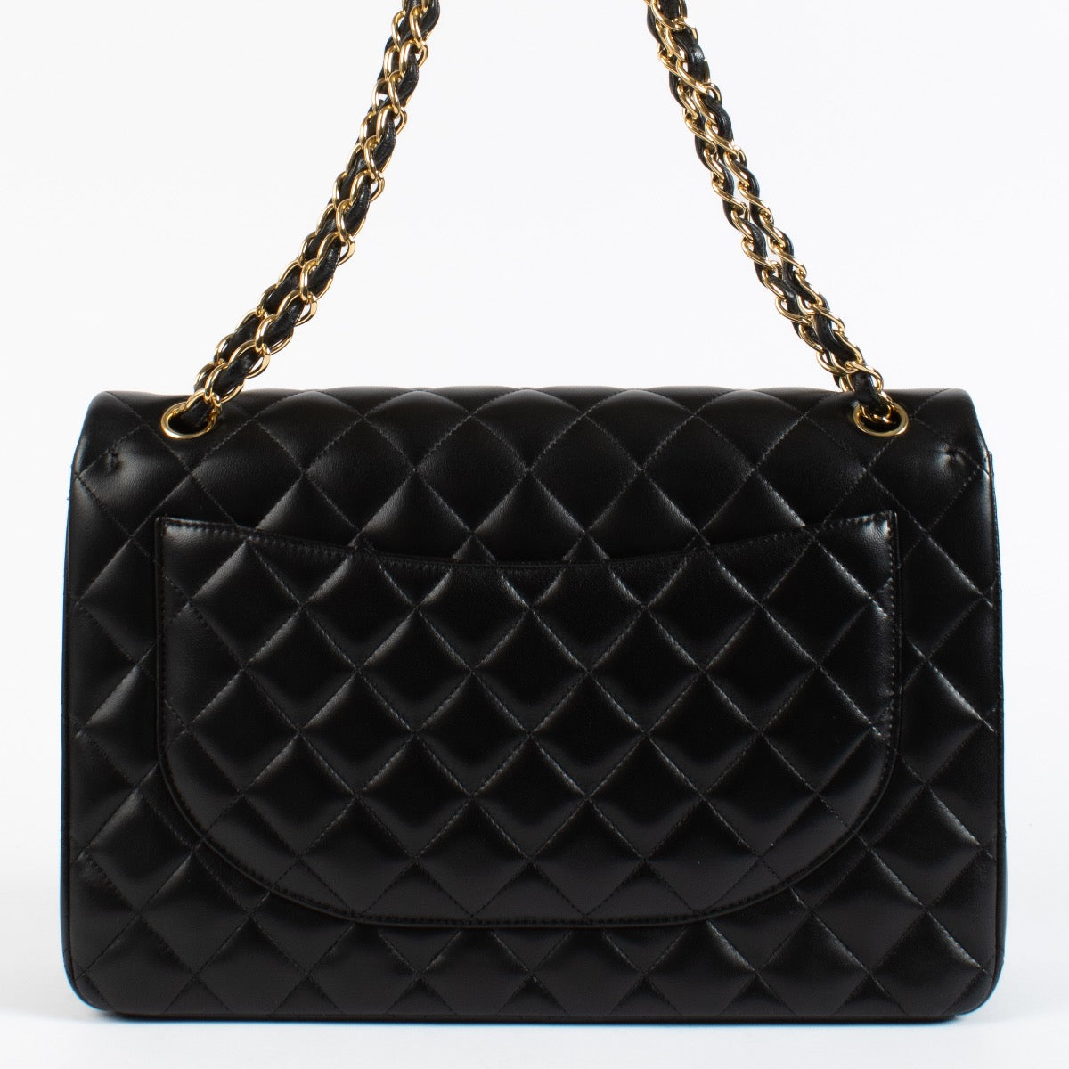 Sac à main Chanel Maxi Classic en agneau noir