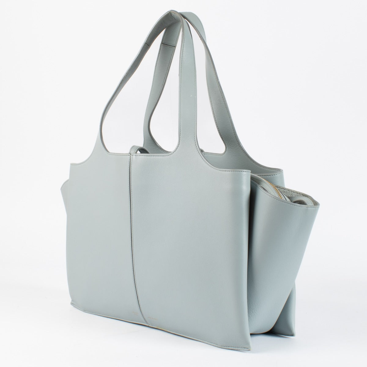 Celine Blauwe Medium Tri-Fold Tas