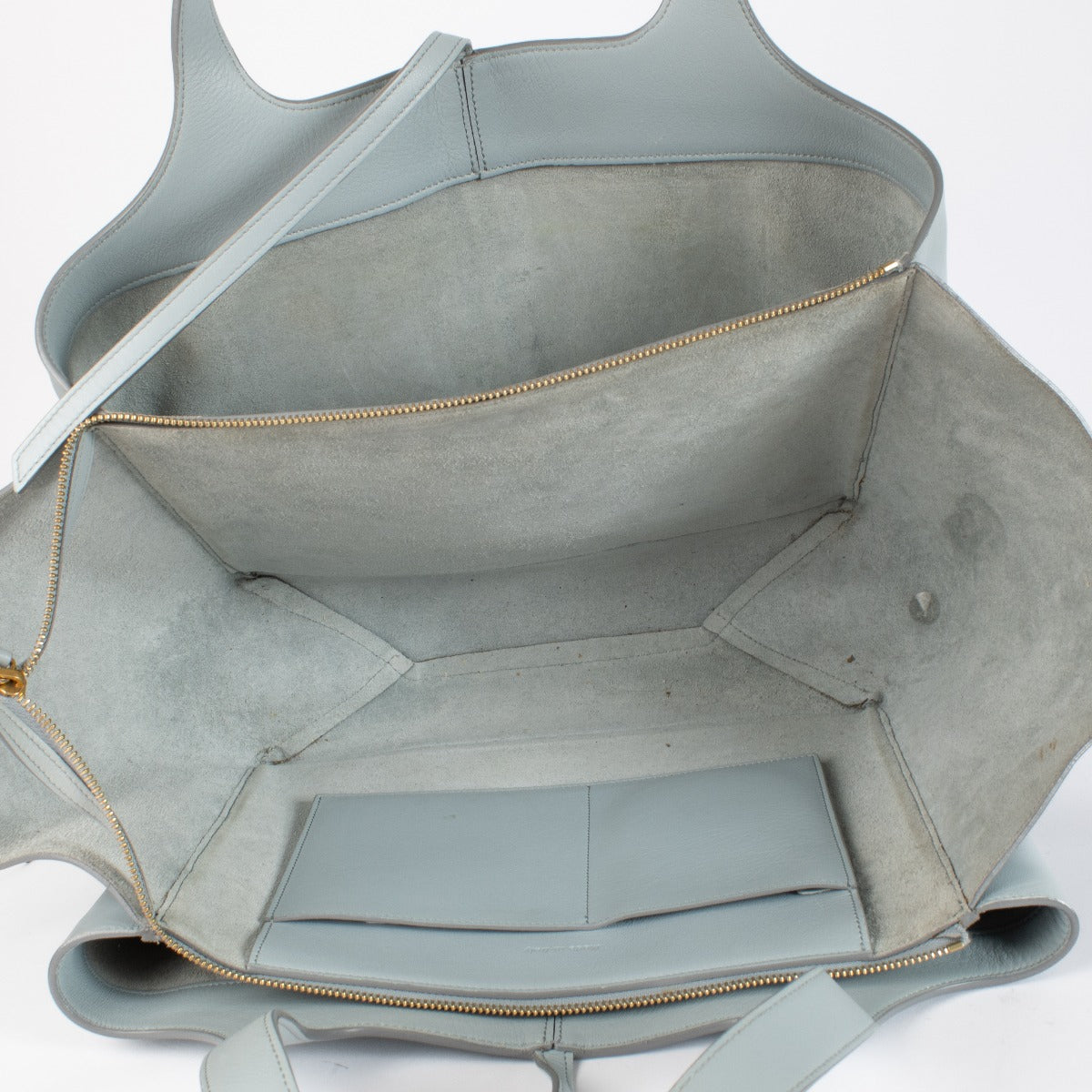 Celine Blauwe Medium Tri-Fold Tas