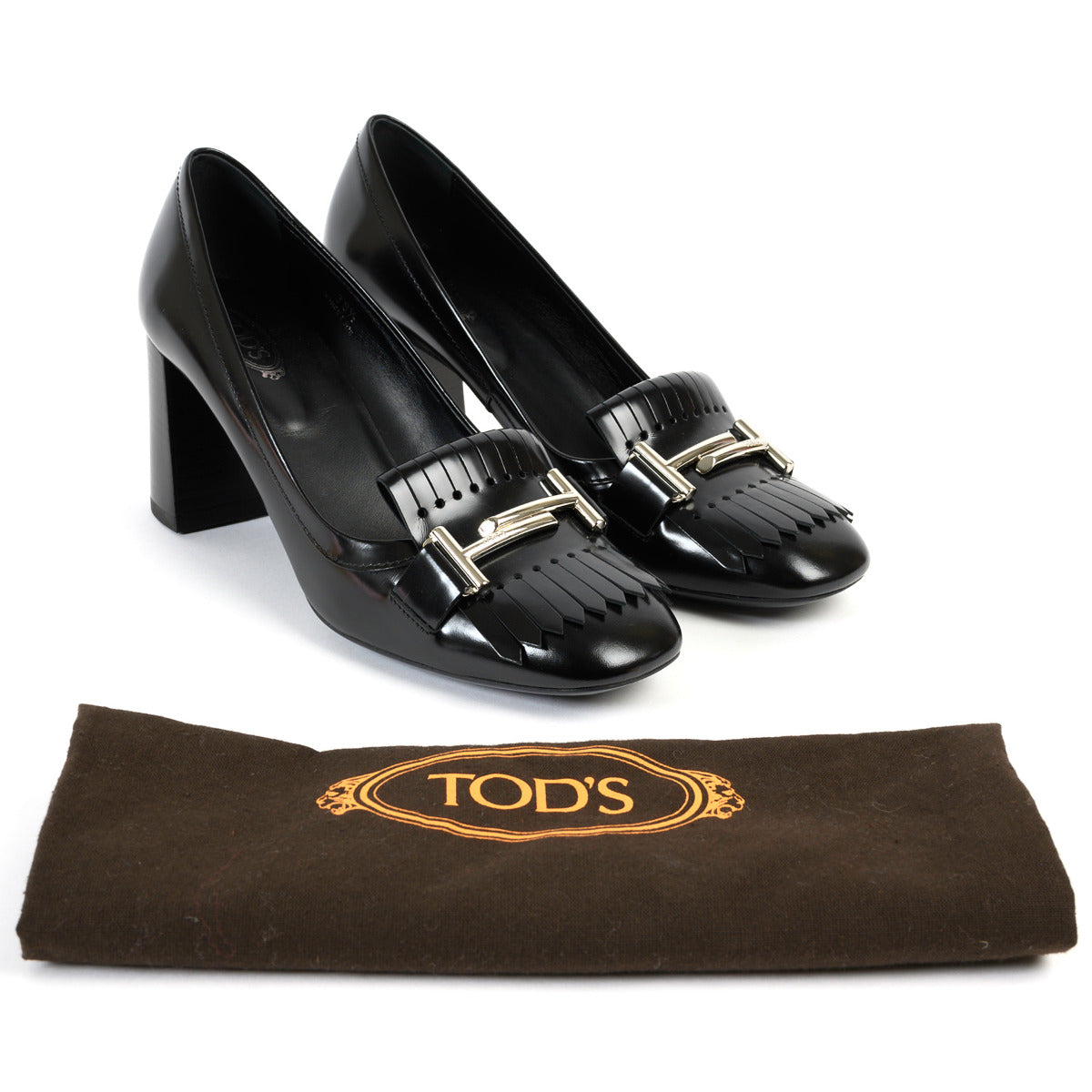 Escarpins mocassins noirs Tod's - taille 38.5