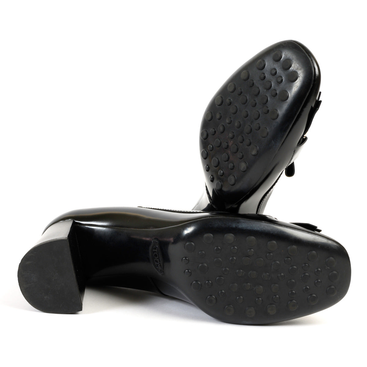 Escarpins mocassins noirs Tod's - taille 38.5