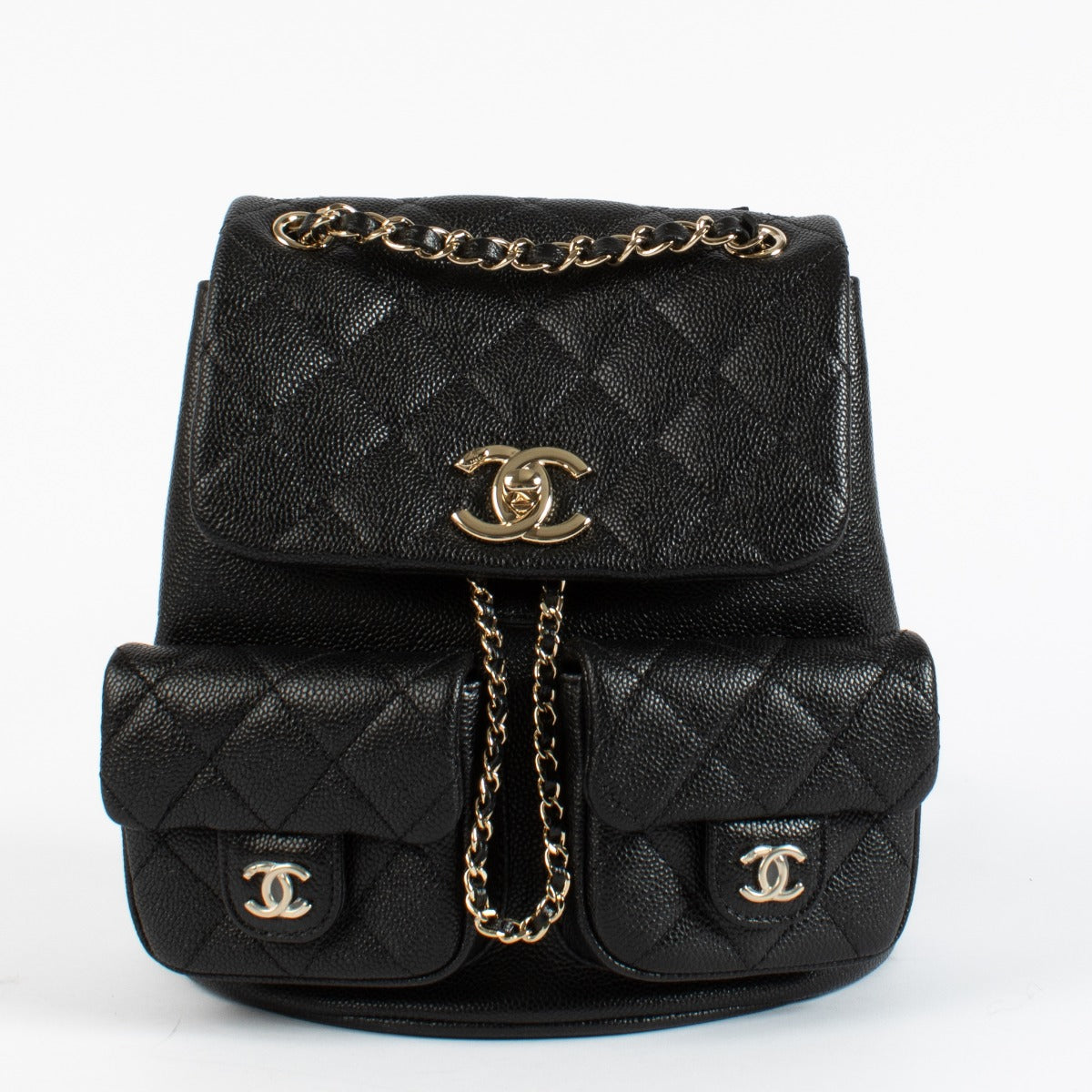 Chanel Zwart Caviar Leer Mini Duma Rugzak