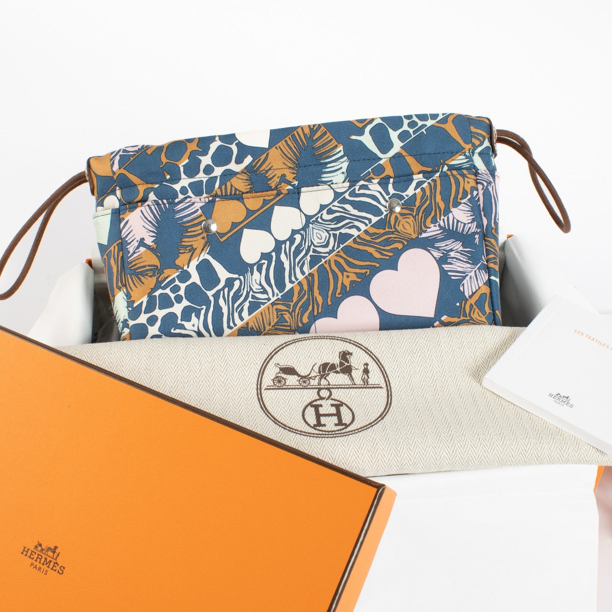 shop 100% authentic second hand Hermès Wild Printed Silk Barenia Calfskin Fourbi 20 Pouch on Labellov.com