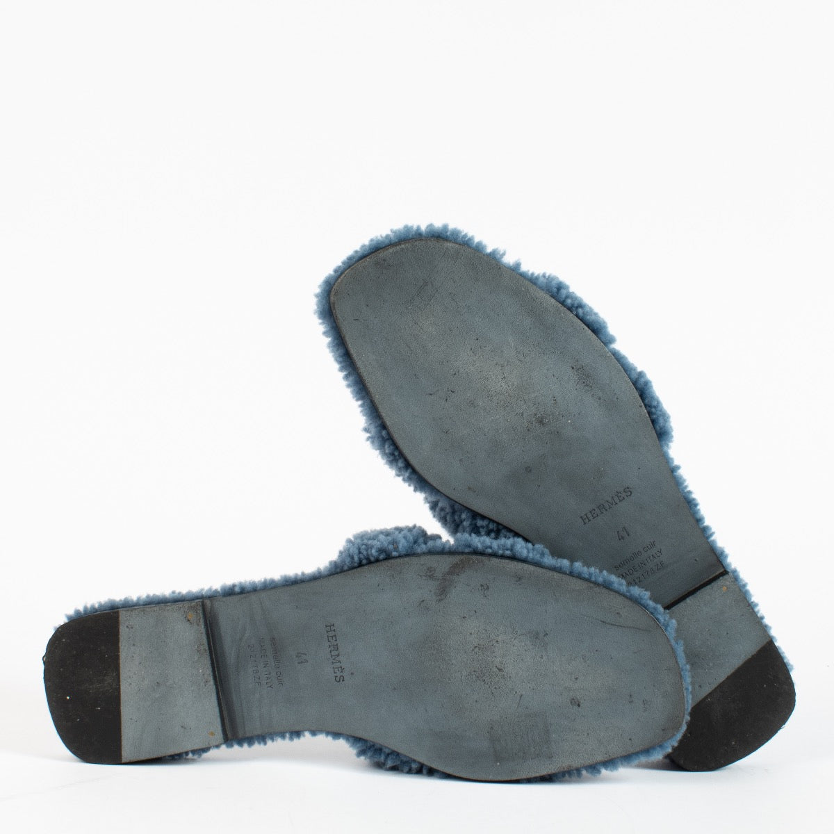 shop 100% authentic second hand Hermès Blue Oran Sandals - Size 41 on Labellov.com