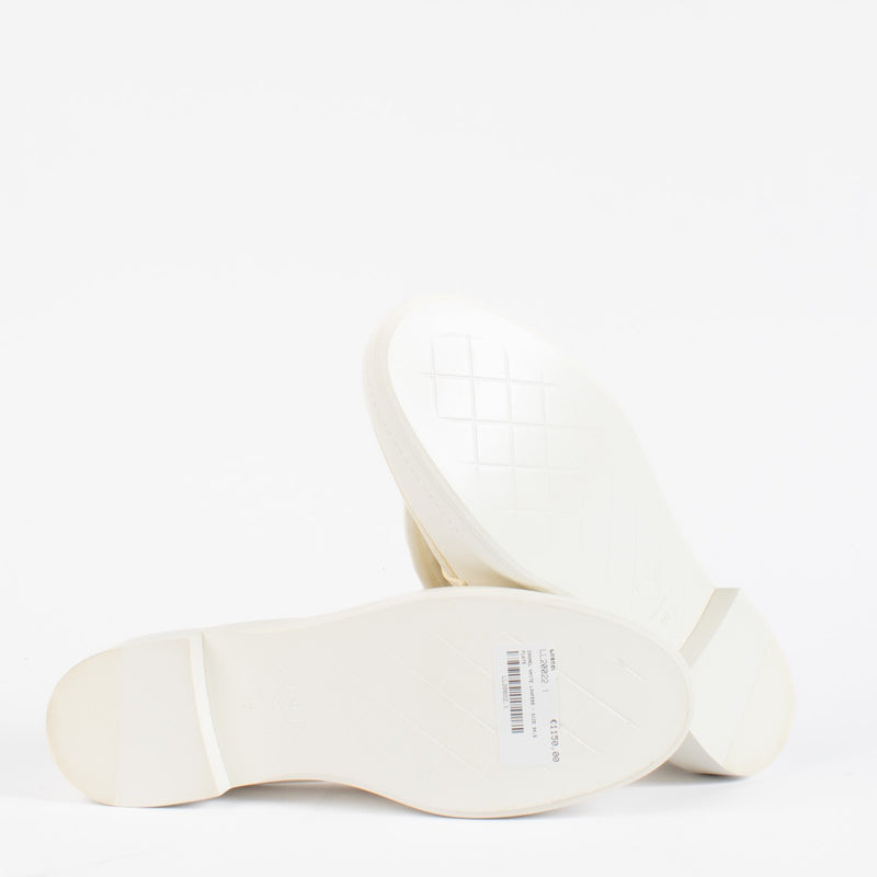 shop 100% authentic second hand Chanel White Quilted CC Turnlock Loafers - Size 40 on Labellov.com
