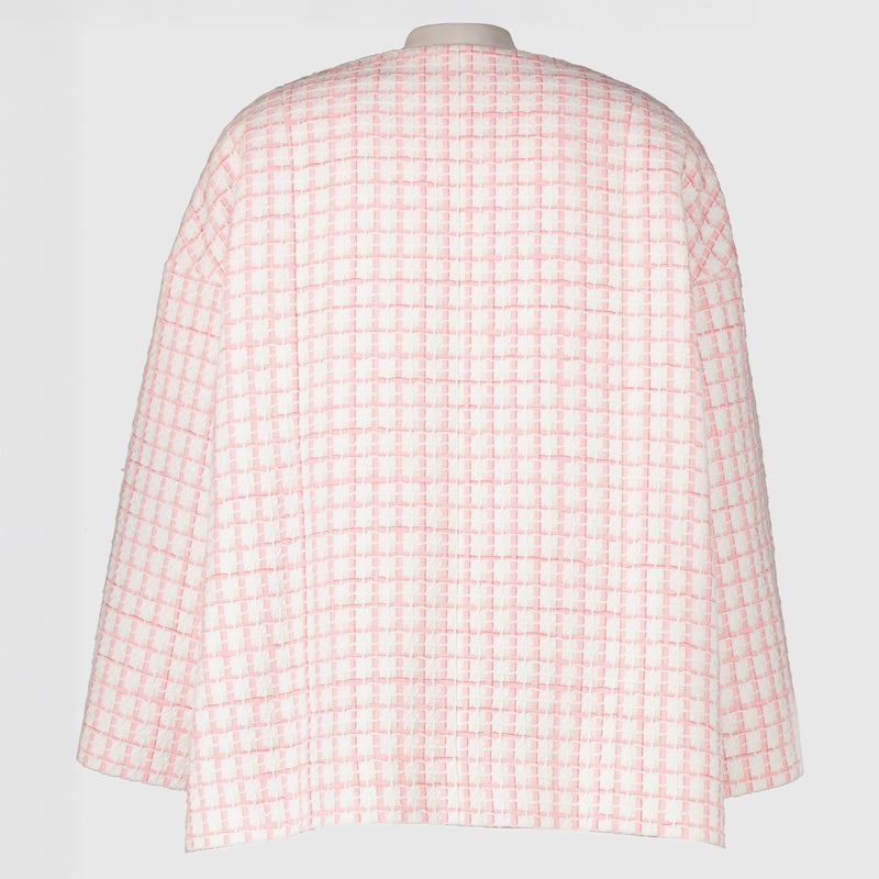 Chanel 22S Pink Tweed Jacket - Size FR50