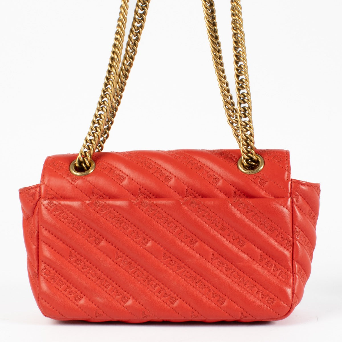 Authentic pre-loved Balenciaga Red BB Round Small Bag on Labellov.com