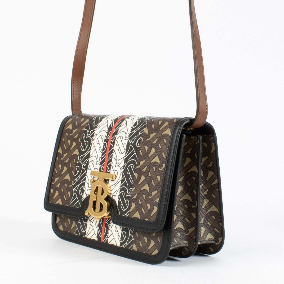 Authentic pre-loved Burberry Monogram Striped TB Small Bag on Labellov.com
