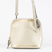 Authentic pre-loved Gucci X SEGA Calfskin GUCCY Stars Mini Dome Mystic White/ Gold Crossbody Bag on Labellov.com