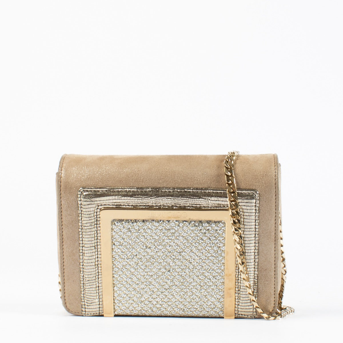 Authentic preloved Jimmy Choo Gold Ava Crossbody on Labellov.com