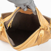 Authentic pre-loved Louis Vuitton Caramel Monogram Mahina Selene MM Bag on Lavellob.com