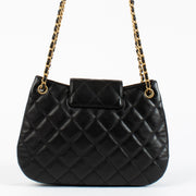 shop 100% authentic second hand Chanel Black Quilted Lambskin XL Gold CC Logo Messenger Bag on Labellov.com