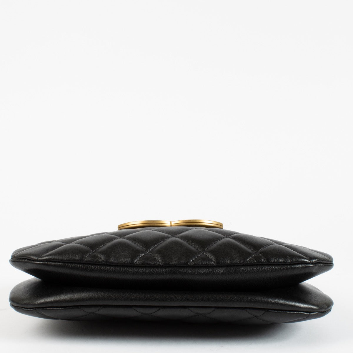 shop 100% authentic second hand Chanel Black Quilted Lambskin XL Gold CC Logo Messenger Bag on Labellov.com