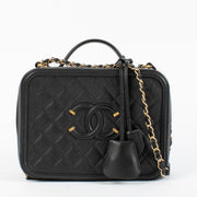 shop 100% authentic Chanel Black Caviar Large Vanity Filigree Bag on Labellov.com
