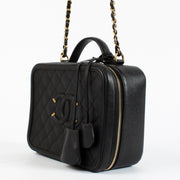shop 100% authentic Chanel Black Caviar Large Vanity Filigree Bag on Labellov.com