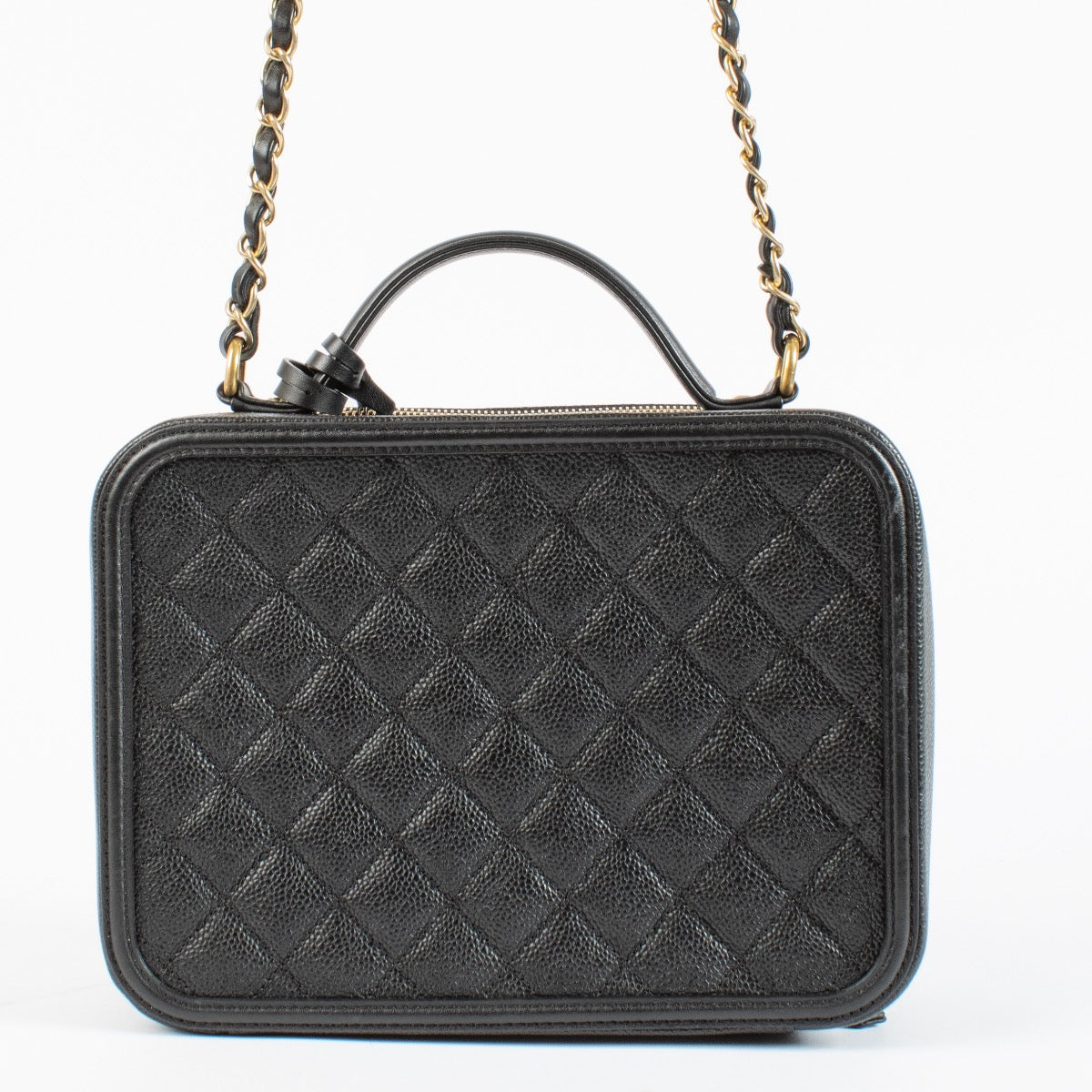 shop 100% authentic Chanel Black Caviar Large Vanity Filigree Bag on Labellov.com