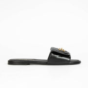 Shop 100% authentic Chanel Black Lambskin Quilted Turnlock Sandals Size 39 on Labellov.com
