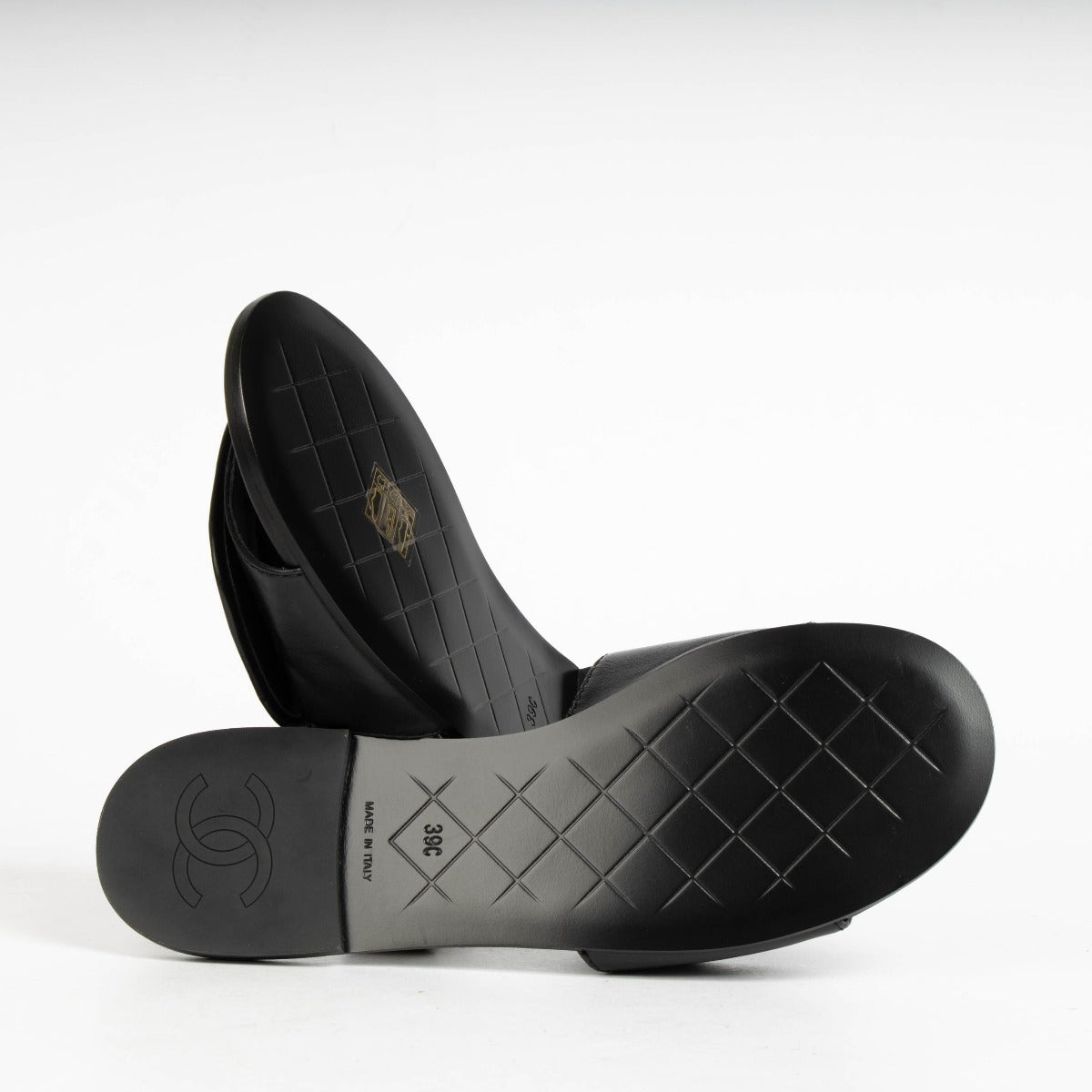 Shop 100% authentic Chanel Black Lambskin Quilted Turnlock Sandals Size 39 on Labellov.com