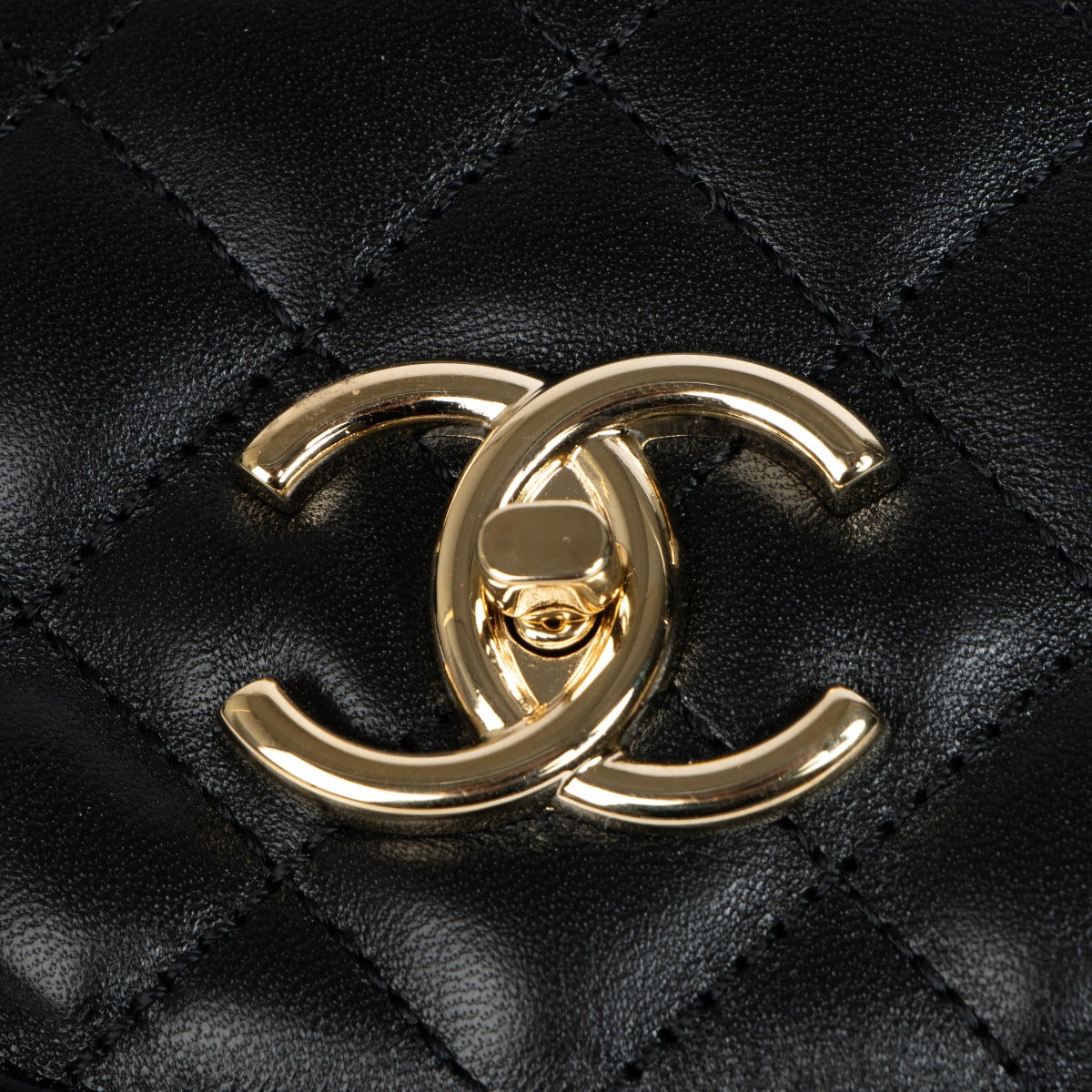 Shop 100% authentic Chanel Black Lambskin Quilted Turnlock Sandals Size 39 on Labellov.com