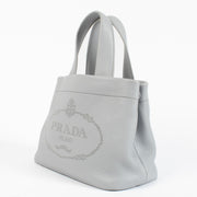 Authentic pre-loved Prada Small Tote Grey/Lila on Labellov.com