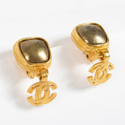 Authentic pre-loved Chanel All Gold 97A Clip Earrings on Labellov.com
